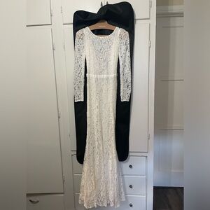 NWOT Reformation ‘Hestia’ Ivory Lace Bridal Dress. Sz 2